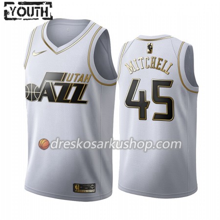Dječji NBA Dres Utah Jazz Donovan Mitchell 45 Nike 2019-20 Bijela Golden Edition Swingman